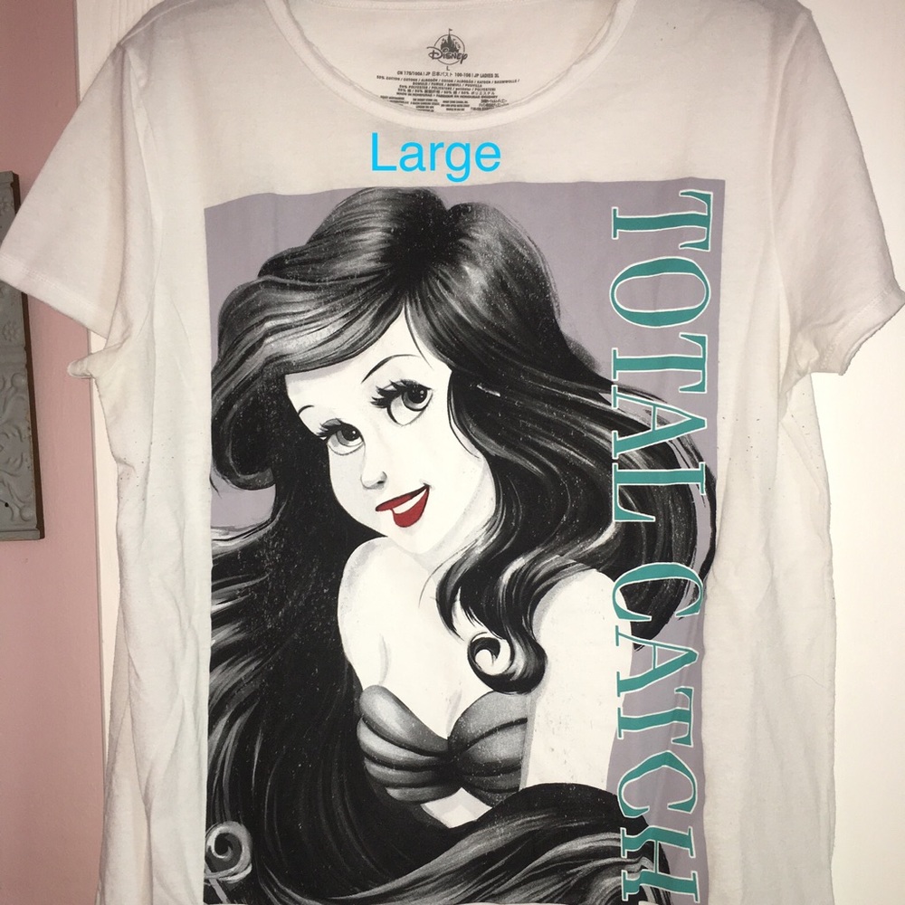 Distressed Disney Ariel Little Mermaid Shirt Large